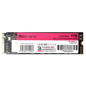 Накопитель SSD Mibrand Caiman 1 ТВ M.2 2280 PCI Express 3.0 x4 3D NAND (MIM.2SSD/CA1TB) фото №1