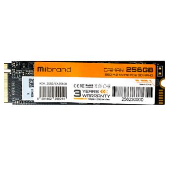 Накопичувач SSD Mibrand Caiman 256GB M.2 2280 PCI Express 3.0 x4 3D NAND (MIM.2SSD/CA256GB) фото №1