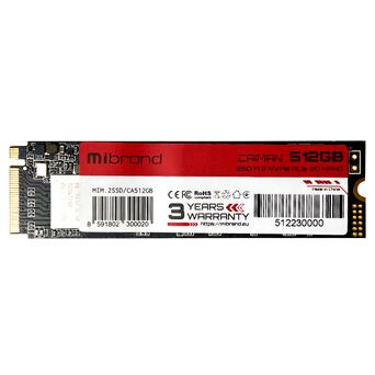 Накопитель SSD Mibrand Caiman 512GB M.2 2280 3D NAND (MIM.2SSD/CA512GB) фото №1