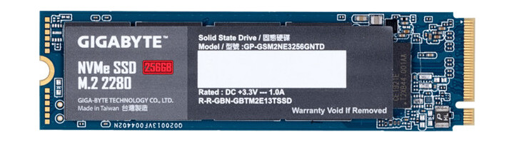 Твердотельный накопитель SSD M.2 Gigabyte 256GB NVMe PCIe 3.0 4x 2280 фото №4