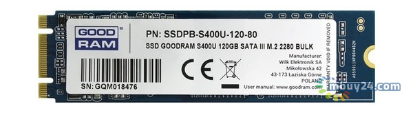 SSD накопичувач Goodram S400U 120GB M.2 SATA TLC (SSDPR-S400U-120-80) фото №1