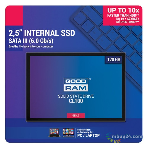 SSD накопитель Goodram 120GB CL100 GEN.2 2.5 SATAIII TLC (SSDPR-CL100-120-G2) фото №5