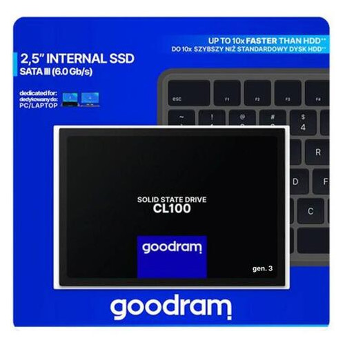 SSD накопичувач 480GB Goodram CL100 GEN.3 2.5 SATAIII TLC (SSDPR-CL100-480-G3) фото №4