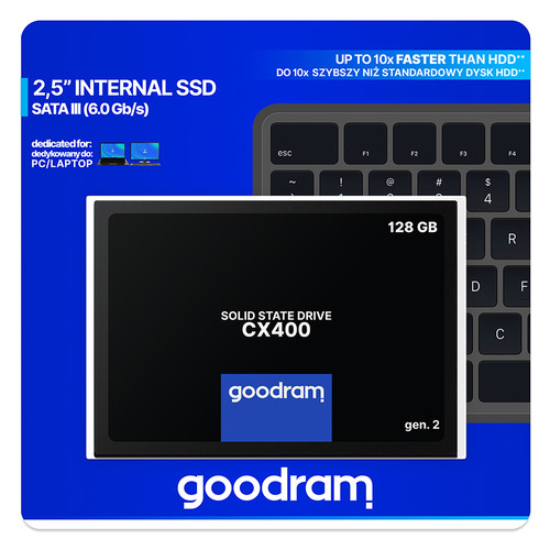 Накопичувач SSD 128GB Goodram CX400 Gen.2 2.5 SATAIII 3D TLC (SSDPR-CX400-128-G2) фото №4