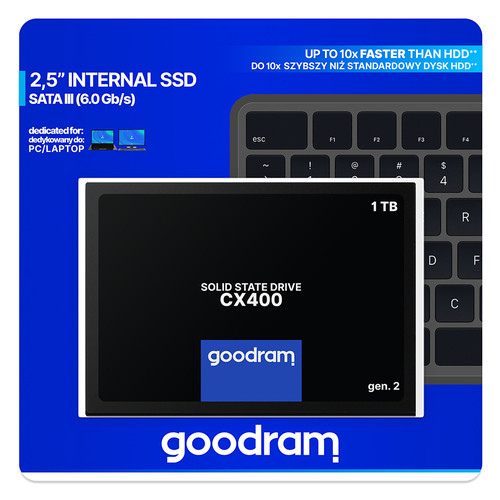 Накопичувач SSD 1ТB Goodram CX400 Gen.2 2.5 SATAIII 3D TLC (SSDPR-CX400-01T-G2) фото №7