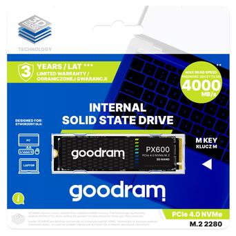 Накопичувач SSD 500GB Goodram PX600 M.2 2280 PCIe 4.0 x4 NVMe 3D TLC (SSDPR-PX600-500-80) фото №3
