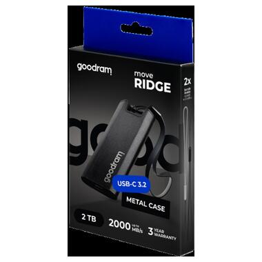 ssd внешний GOODRAM MOVE RIDGE BLACK 1TB Type C (SSDR-GMRE-01T-K0) фото №3