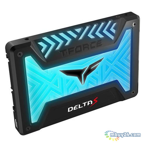 Накопитель SSD 500GB Team T-Force Delta S RGB 2.5 SATAIII 3D NAND TLC Black (T253TR500G3C312)	 фото №3