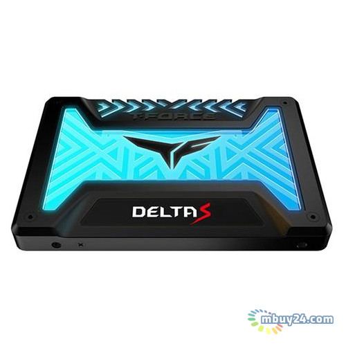 Накопитель SSD 500GB Team T-Force Delta S RGB 2.5 SATAIII 3D NAND TLC Black (T253TR500G3C312)	 фото №2