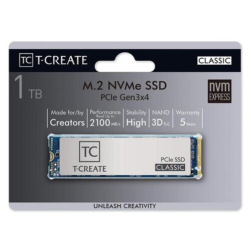 SSD накопичувач Team 1TB T-Create Classic M.2 2280 PCIe 3.0 x4 TLC (TM8FPE001T0C611) фото №4