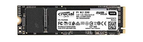 Твердотельный накопитель SSD M.2 Micron 500GB P1 NVMe PCle 3.0 4x2280 3D QLC (CT500P1SSD8) фото №1
