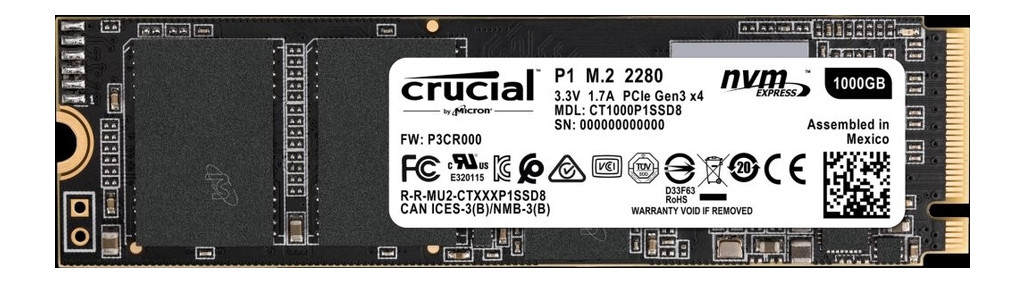 Накопители SSD Micron M.2 1TB (CT1000P1SSD8) фото №1