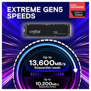 Накопитель SSD M.2 2280 4TB T705 Micron (CT4000T705SSD3) фото №2