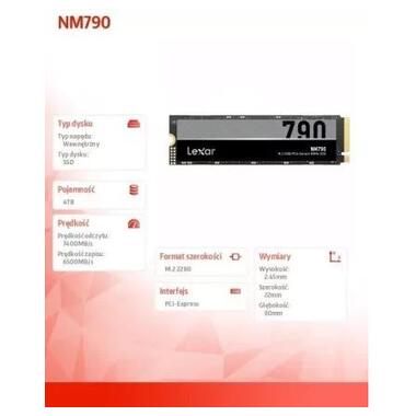 Накопичувач SSD M.2 2280 4TB NM790 Lexar (LNM790X004T-RNNNG) фото №3