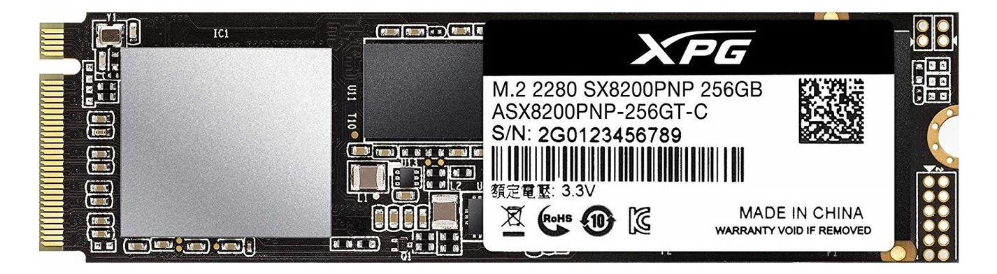 Накопитель SSD 256GB ADATA XPG SX8200 Pro M.2 PCIe 3.0 x4 NVMe 3D TLC (ASX8200PNP-256GT-C)