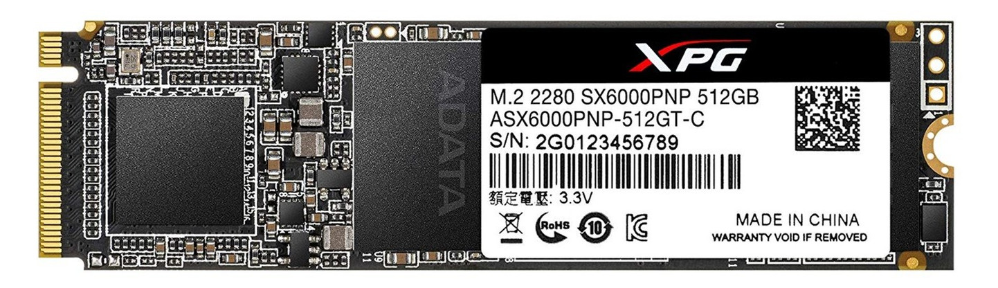 Накопичувач SSD A-Data XPG SX6000 Pro 512Gb (ASX6000PNP-512GT-C) фото №1