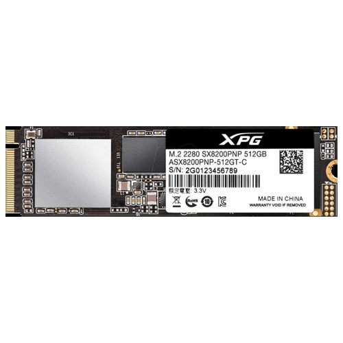 Накопитель SSD 512GB ADATA XPG SX8200 Pro M.2 2280 PCIe 3.0 x4 NVMe 3D TLC (ASX8200PNP-512GT-C) фото №2