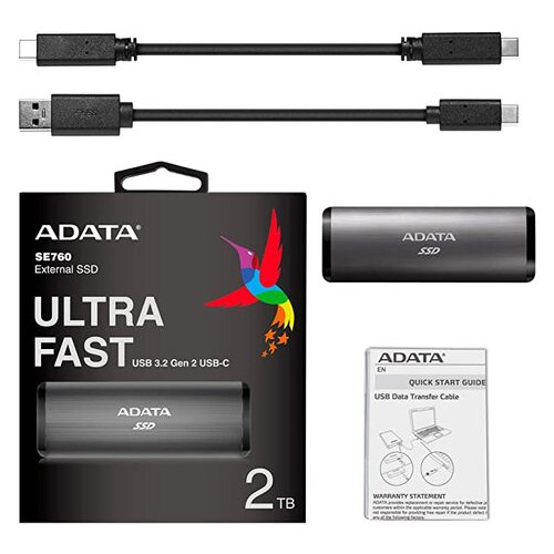 Накопичувач SSD USB 3.2 512GB ADATA (ASE760-512GU32G2-CTI) фото №3