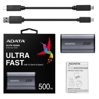 Накопичувач SSD USB 3.2 500GB ADATA (AELI-SE880-500GCGY) фото №6