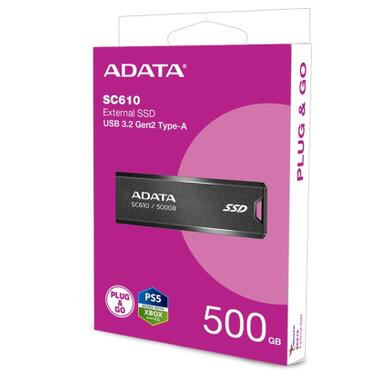 Накопичувач SSD USB 3.2 500GB SD610 ADATA (SC610-500G-CBK/RD) фото №11