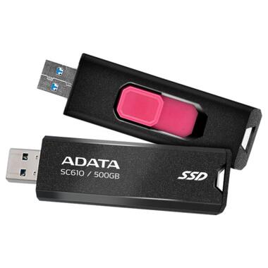 Накопичувач SSD USB 3.2 500GB SD610 ADATA (SC610-500G-CBK/RD) фото №5