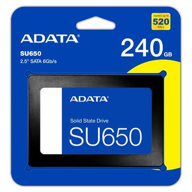 SSD накопичувач ADATA 240GB 2.5 NAND FLASH (ASU650SS-240GT-R) фото №5