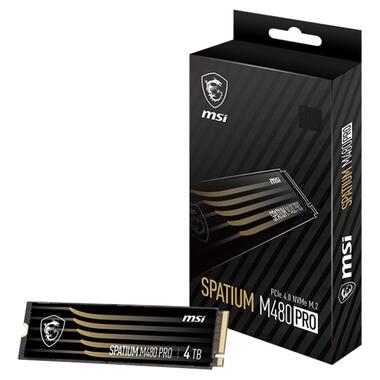 Накопичувач SSD 4TB MSI Spatium M480 Pro M.2 2280 PCIe 4.0 x4 NVMe 3D NAND TLC (S78-440R050-P83) фото №5