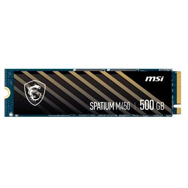 Накопичувач SSD  500GB MSI Spatium M450 V1 M.2 2280 PCIe 4.0 x4 NVMe 3D NAND TLC (S78-440K380-P83) фото №1