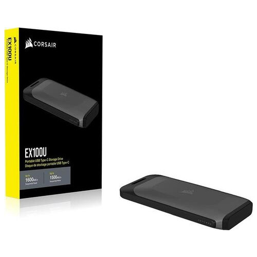 Зовнішній накопичувач SSD Portable USB 1.0ТB Corsair EX100U Black (CSSD-EX100U1TB) фото №7