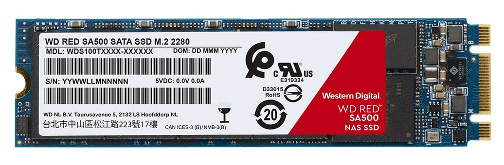 Твердотільні накопичувачі Western Digital Red SA500 SSD 500GB M.2 2280 SATAIII (WDS500G1R0B) фото №2