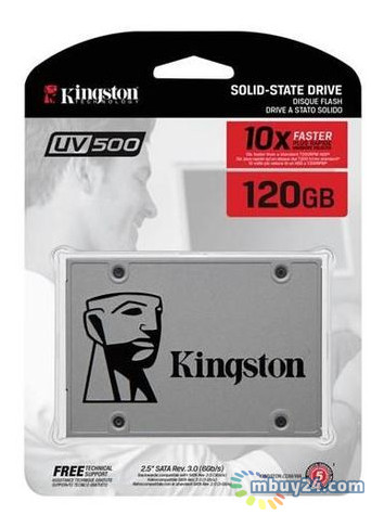SSD накопитель Kingston UV500 2.5 120 GB (SUV500/120G) фото №1