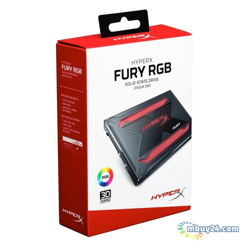 Накопитель SSD Kingston 2.5 SATA 480Gb HyperX Fury RGB (SHFR200/480G) фото №5