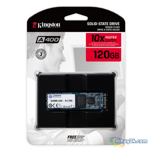 Накопичувач SSD M.2 Kingston 120GB A400 (SA400M8/120G) фото №3