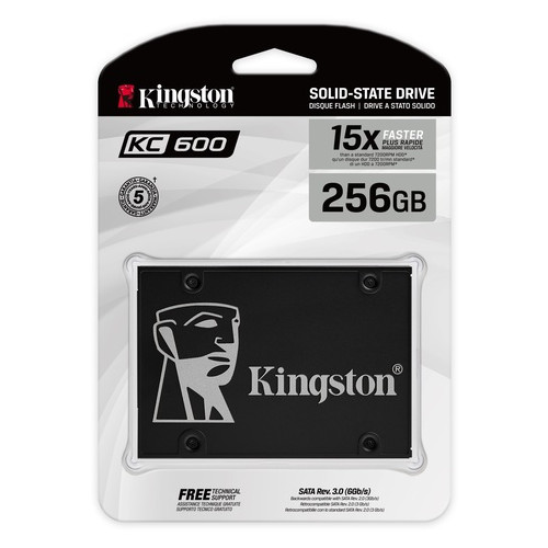Накопичувач SSD 256GB Kingston KC600 2.5 SATAIII 3D TLC (SKC600/256G) фото №2
