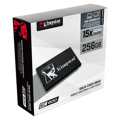Накопичувач SSD 256GB Kingston KC600 2.5 SATAIII 3D TLC (SKC600B/256G) Bundle Box фото №2
