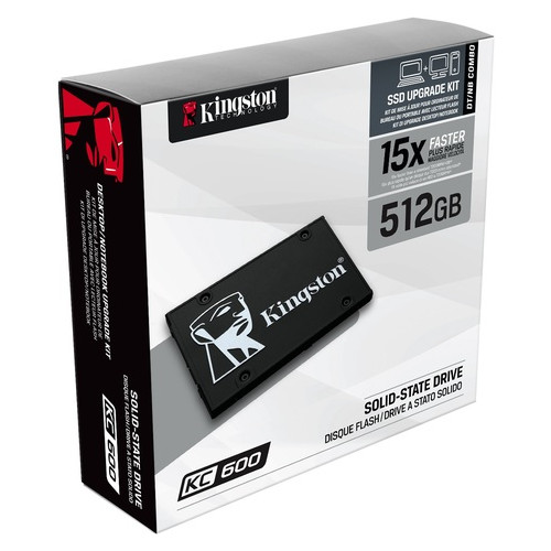Накопичувач SSD 512GB Kingston KC600 2.5 SATAIII 3D TLC (SKC600B/512G) Bundle Box фото №2