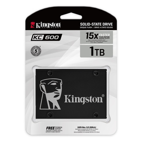Накопичувач SSD 1TB Kingston KC600 2.5 SATAIII 3D TLC (SKC600/1024G) фото №2