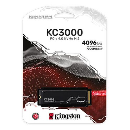 Накопичувач SSD 4096GB Kingston KC3000 M.2 2280 PCIe 4.0 x4 NVMe 3D TLC (SKC3000D/4096G) фото №3