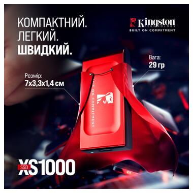 Накопичувач SSD USB Type-C 2TB XS1000 Kingston (SXS1000R/2000GA) фото №6