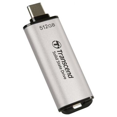 Портативний SSD Transcend 512GB USB 3.1 Gen 2 Type-C ESD300 Silver (TS512GESD300S) фото №6