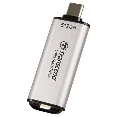 Портативний SSD Transcend 512GB USB 3.1 Gen 2 Type-C ESD300 Silver (TS512GESD300S) фото №4