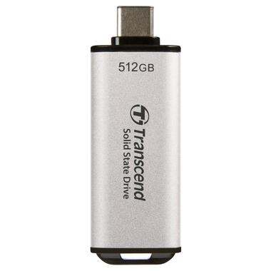 Портативний SSD Transcend 512GB USB 3.1 Gen 2 Type-C ESD300 Silver (TS512GESD300S) фото №7