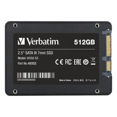 Накопичувач SSD 2.5 512GB Verbatim (49352) фото №2