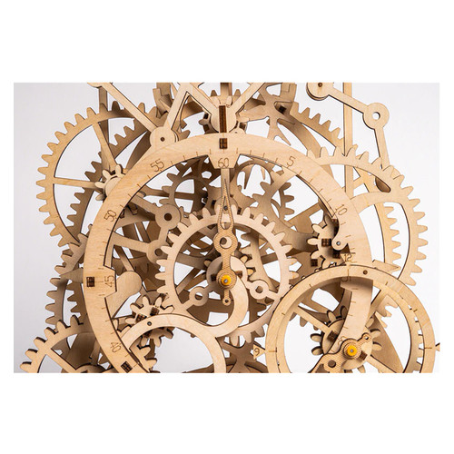 Дитячий дерев'яний 3D конструктор Robotime LK501 Годинник з маятником (5846-19366) фото №7