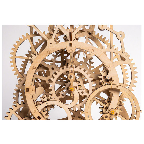 Дитячий дерев'яний 3D конструктор Robotime LK501 Годинник з маятником (5846-19366) фото №8