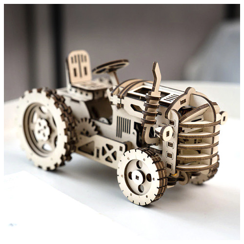 Дерев'яний 3D конструктор Robotime LK401 Трактор для дітей підлітків фото №2
