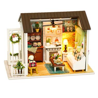 Ляльковий будинок конструктор DIY Cute Room 8008-D Вітальня з верандою та каміном фото №1