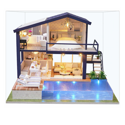Ляльковий будинок конструктор DIY Cute Room A-066-B Вілла з басейном (7162-22452) фото №2