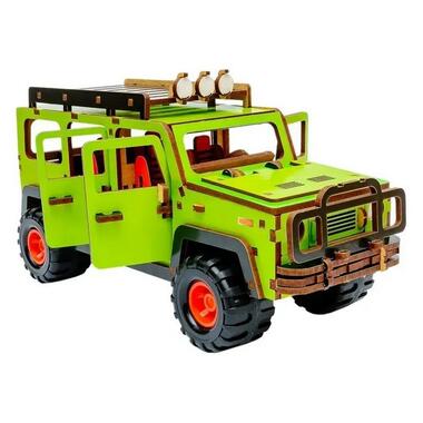 Деревянный 3D конструктор Внедорожник Puz-00951 123 детали  фото №5