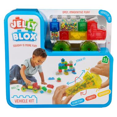 Детский сенсорный конструктор Машинка врум-врум! Jelly Blox 931694J 30 деталей  фото №1
